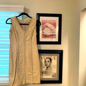 Max Studio vegan leather dress with back zipper.